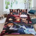 thumbnail image 2 of Kaisen Manga Conjunto de sábanas temático, trío de piezas, cómodo y amigable con la piel, diseño único, regalo de decoración para el hogar para familiares, amigos y fans,140cm *210cm, 2 of 6
