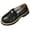 Black, variant on British Style Women's Fashion Loafers Patent Leather Thick-Soled Loafers Slip-on Simple Casual Flat Shoes Trendy Matching Loafers White 8.5(41)