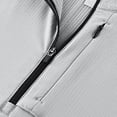 thumbnail image 5 of Quarter Zip Pullover Men Running Shirt Long Sleeve Moisture Wicking Quick Dry Athletic Workout Shirts with Zipper Pocket Big and Tall Size 4XL Gray, 5 of 9