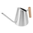 thumbnail image 5 of Watering Can with Long Spout Rustproof Stainless Steel Watering Pot with Wooden Handle for Garden Bonsai Indoor Outdoor Silver, 5 of 5