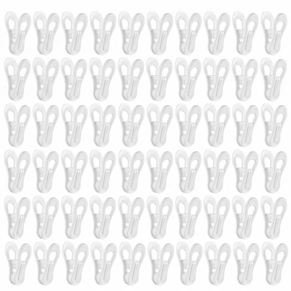 100 Pack Multi-purpose Hanger Clips For Hangers 2.75 Inch White Plastic Clothing Skirt Pant Ideal Jeans Skirtsers &