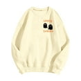 thumbnail image 3 of Spooky Season Halloween Sweatshirts for Women 2025 Long Sleeve Crewneck Cute Ghost Graphic Sweatshirt Pullover Tops, 3 of 5