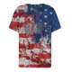 thumbnail image 5 of Fiudx Ofertas Flash Del Día Solo En Línea Blusa de Manga Corta Estampada a La Moda para Mujer, Blusas Informales con Cuello Redondo, 5 of 5