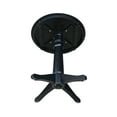 thumbnail image 5 of 30" Round Solid Wood Counter Height Pedestal Dining Table in Black by International Concepts, 5 of 6