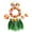 Style B, variant on Leaf Hula Skirt and Hawaiian Leis Set Grass Skirt with Artificial Hibiscus Flowers for Hula Costume and Beach Party