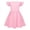 Pink-e, variant on LRen Girls Flutter Ruffle Sleeve Dress,Solid Ruched Tiered Bowknot Summer Swing Sundress Birthday Party Casual Outfit 4-15 Years