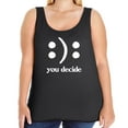thumbnail image 1 of You Decide Smile Frown Womens Tank Top, 1 of 1