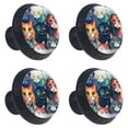 thumbnail image 2 of 4 Pcs Cartoon Cat Knobs for Kitchen Cabinet Cupboard Dresser Bookcase Drawer Pulls Handles Round Home Decor, 2 of 8