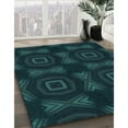 thumbnail image 3 of Ahgly Company Machine Washable Indoor Square Transitional Teal Green Area Rugs, 6' Square, 3 of 7