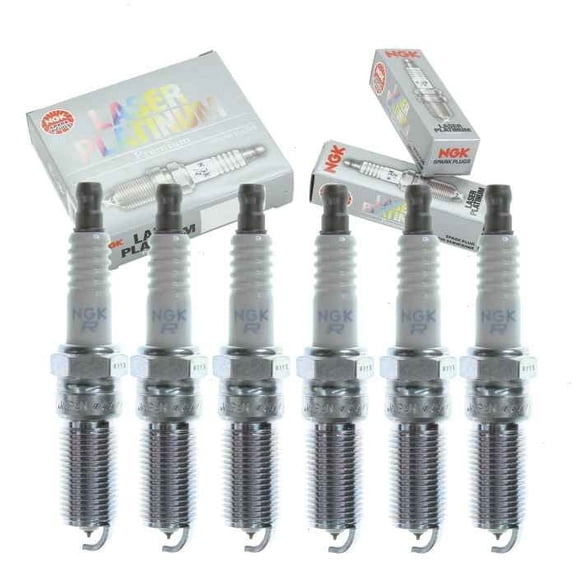 6 pc NGK Laser Platinum Spark Plugs compatible with Ford F-150 3.3L 3.5L 3.7L V6 2011-2021