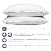 Hotel Feather And Down Queen Size Bed Pillow Set (2 Pack)