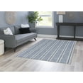 thumbnail image 4 of Linon Home Décor Washable Wallen Area Rug or Runner Collection, Ivory and Blue, 5' x 7', 4 of 13