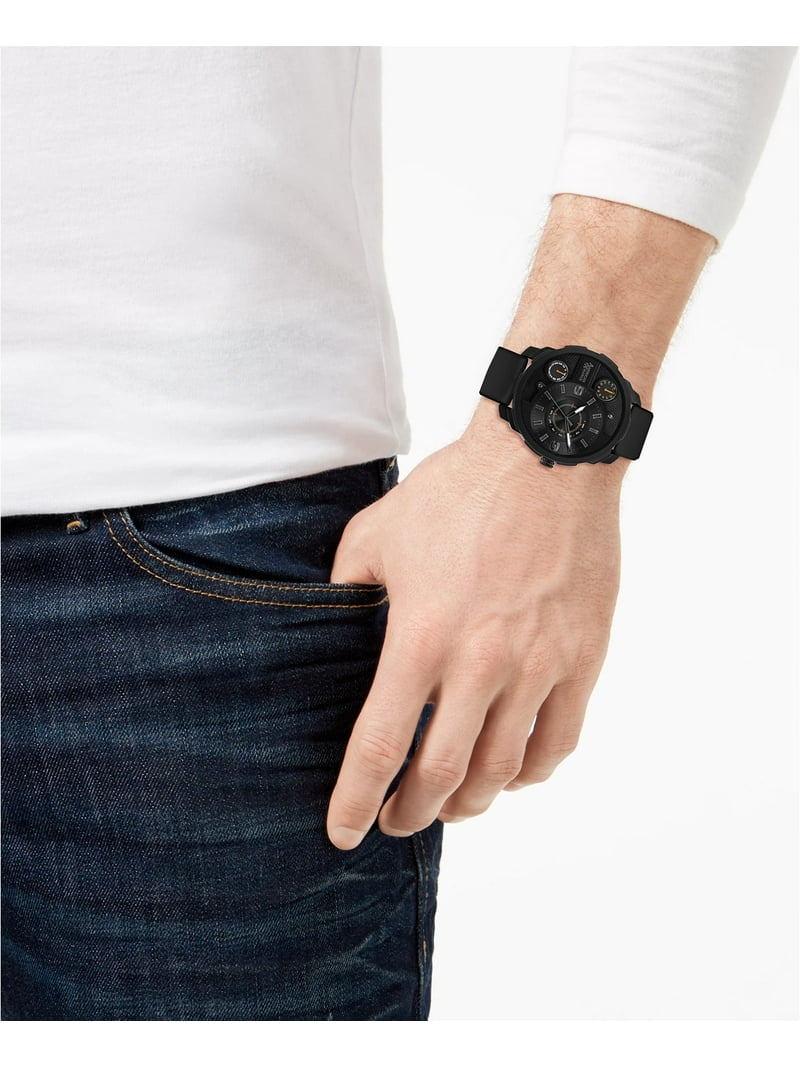 American Exchange Men's Watch Black Case, Black Strap, Assorted