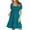 #51-Blue, variant on UsYezik Sundresses for Women Short Sleeve Smocked Square Neck Ruffle Trendy Sundress Tiered Flowy Fashion Spring Dresses Cute Pockets Midi Long Dress Black XXL