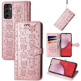 thumbnail image 4 of for Samsung Galaxy A14 5G Case PU Leather Flip Wallet, Cat Dog Cartoon Cute Style with ID Card Holder Phone Cover Case for Samsung Galaxy A14 5G MG Rose Gold, 4 of 12