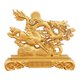 thumbnail image 2 of Estatua de caballo y dragón, decoración de mesa, miniartesanía, escultura de animal de metal dorado, adorno de escritorio para sala de estar, estante,, 2 of 7