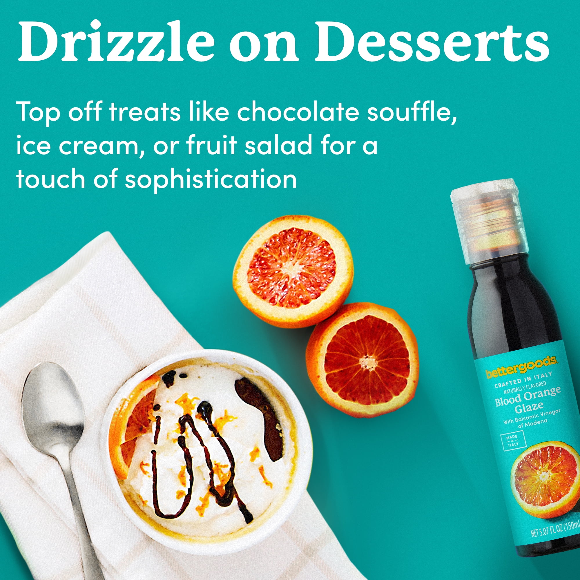 bettergoods Blood Orange Glaze with Balsamic Vinegar of Modena, 5.07 fl oz