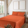 thumbnail image 3 of Ambesonne Orange Fitted & Top Sheet Set with Shams, Retro Bohemian Ethnic, Orange, 3 of 8