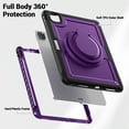 thumbnail image 3 of XYX Case for iPad Air 5th Generation/ iPad Air 4th Generation 10.9 inch with Rotating Stand, Shoulder Strap, 2in1 Shockproof Cover, Purple, 3 of 7