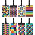 thumbnail image 1 of Baggage Tags,8 Pieces Luggage Tags PVC Baggage Tags, Travel Suitcase Baggage Tags ID Tags for Business Cards, 1 of 7