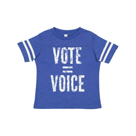 

Inktastic Vote Equals Voice Distressed White Text Gift Toddler Boy or Toddler Girl T-Shirt