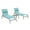 Turquoise Blue, variant on TOTAL Outdoor Patio Chaise Lounge Set of 3,Aluminum Adjustable Pool Lounge Chairs with Side Table,Sunbathing Lounger for Deck Lawn Patio Backyard,Textilene - Khaki