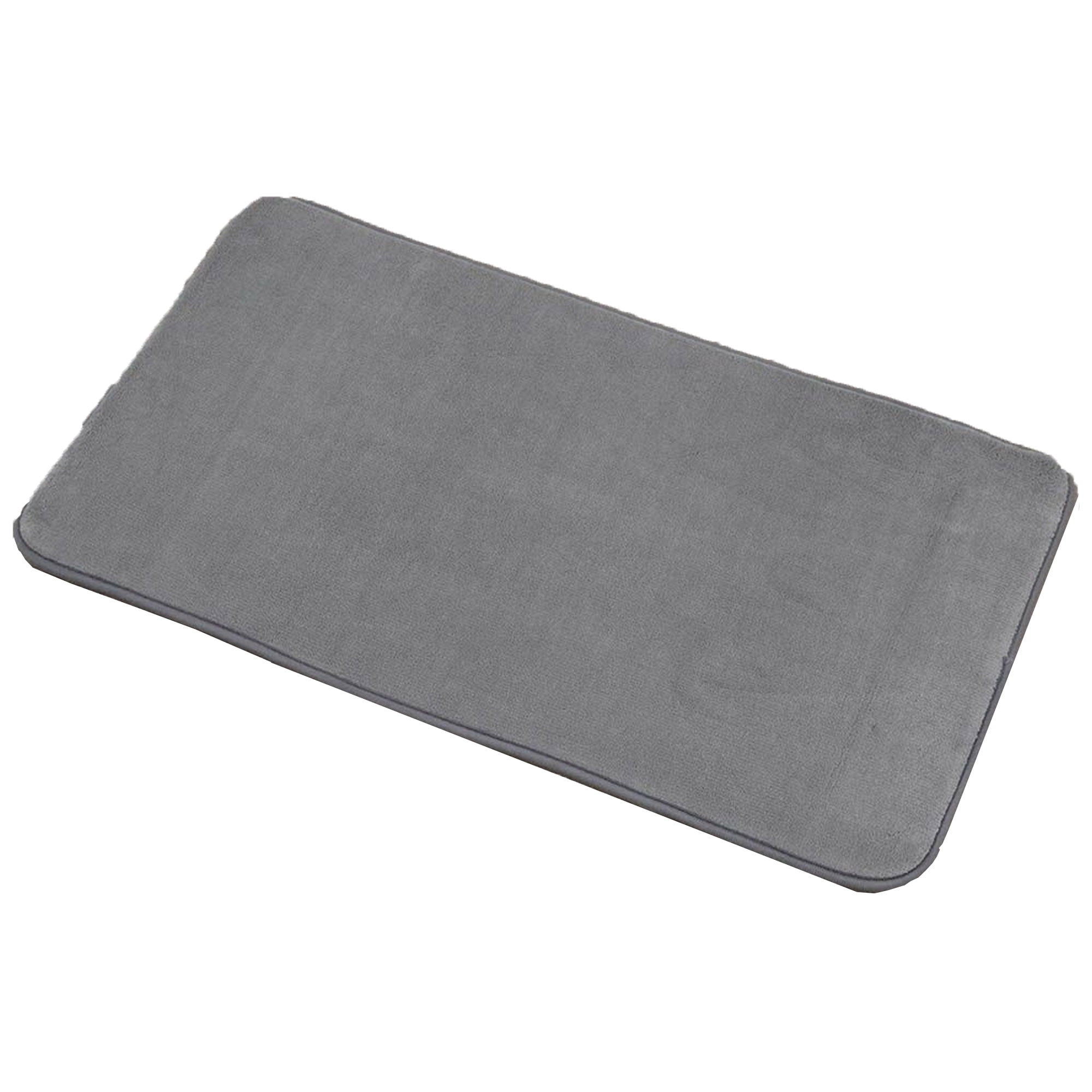 Bath Rug Memory Foam Mat Grey 30"L x 18"W