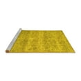thumbnail image 2 of Ahgly Company Machine Washable Indoor Square Persian Yellow Traditional Area Rugs, 4' Square, 2 of 4