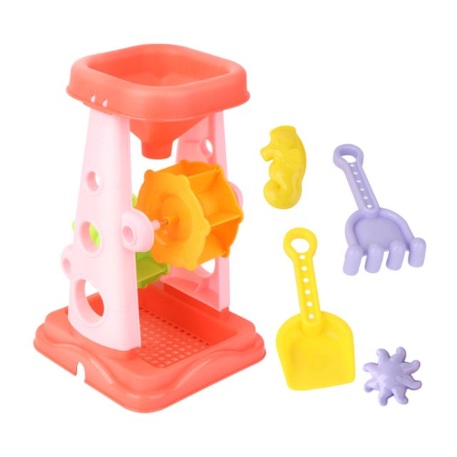 Juguete de Rueda Hidráulica, Juguete de Playa, Portátil, Herramientas de Juego Divertidas, Reloj de Arena para El Jardín, Mesa de Arena, Arenero,