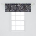 thumbnail image 2 of Tropical Boho Window Valance, Oriental Design Backdrop With Dragonfly and Floral Pattern Print, Curtain Valance for Kitchen Bedroom with Rod Pocket, 54" X 18", Dark Ceil Blue Khaki, by Ambesonne, 2 of 2