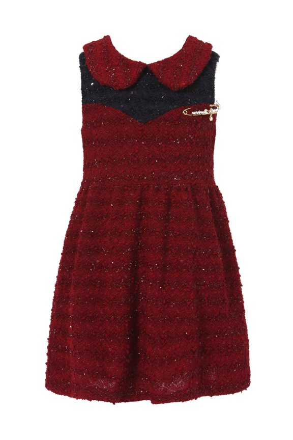 Girls' all over shiny sequin embroideried elegant dress RH0985