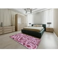 thumbnail image 4 of Ahgly Company Indoor Round Abstract Rogue Pink Abstract Area Rugs, 5' Round, 4 of 6