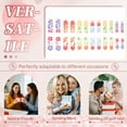 thumbnail image 4 of RAGUPEL 24Pcs Glue on Nails for Women,Colorful Flower Pattern Square Press on Nails,Glossy Design Full Cover Nail Tips,Press on Nails Long for Daily Life,Gatherings and Photo Shoots,Style3, 4 of 7