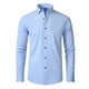thumbnail image 1 of Camisas s Para Hombre Interior Camisa de vestir de los hombres Elástico formal Libera las arrugas Manga larga Slim Fit Camisas con botones para el banquete de boda (Blue, 44), 1 of 4