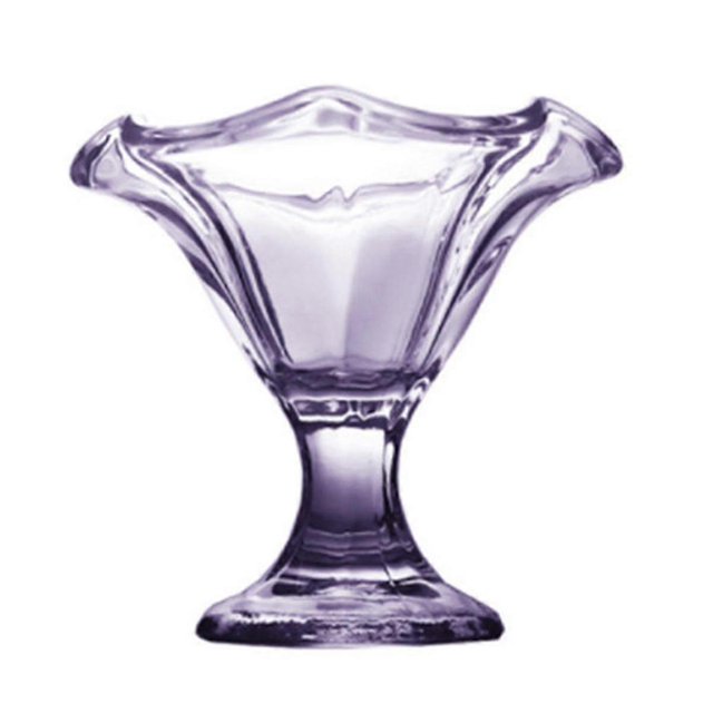 Light Luxury Retro Cocktail Glass Goblet Transparent Petal Shape Dessert Glass Cup Ice Cream Cups F Banmo