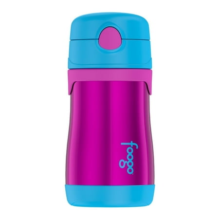 Thermos Foogo Vacuum Insulated Stainless Steel Straw Bottle (10 oz,