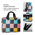 thumbnail image 4 of FORMRS 16" Laptop Bag Carrying Sleeve Case with Handle Travel Shoulder Briefcase, Pink Checkered Pattern, 4 of 8
