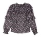 thumbnail image 1 of INC Blusa estampada con cuello alto para mujer, negra, pequeña, 1 of 2