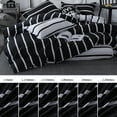 thumbnail image 3 of Black and White Bedspread Set Mix Color Black and White Simple Striped Bedding Set Multi-size, 3 of 8