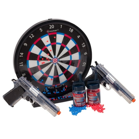 - Crosman Elite Stinger ASP311CDK Airsoft Challenge Kit with pistols, target, ammo