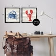 thumbnail image 3 of Stupell Industries Nautical Crab & Lobster Beige Stripes Animals & Insects Painting Black Floater Framed Canvas Art Print Wall Art, 18 x 18, Set of 2, 3 of 9