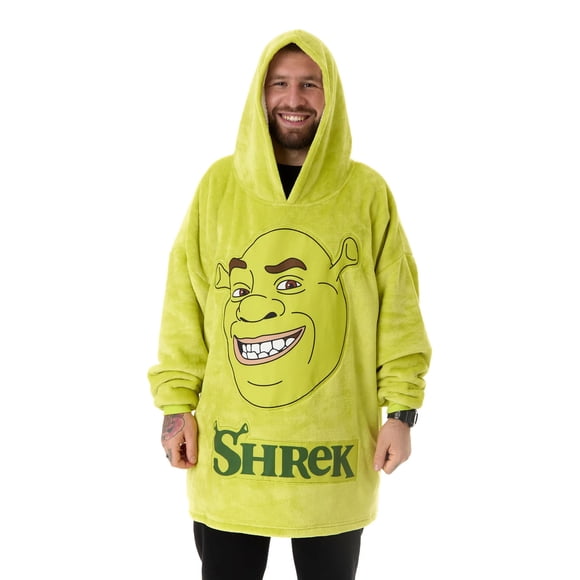 Shrek Adult Face Blanket Hoodie