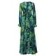 thumbnail image 3 of Vestido de Estampado de Hojas Vestidos de Playa Con Cuello en V Vestido de Manga Larga Vestida Para Mujeres de Verano Odeerbi  ODB113200, 3 of 8