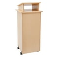 thumbnail image 6 of TOOL1SHOoo Rolling Wood Podium with 4 Wheels,,44*18*18in,Movable Desk for Classroom Church oak, 6 of 14