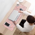 thumbnail image 3 of Long Mouse Pads for Desk,Pink Cow Pattern Desk Mats on Top Of Desks, Desk Mouse Pad Extra Large with 3mm Non-Slip Base and Stitched Edge for Gaming,Office,Work,Home 31.5"x11.8", 3 of 6