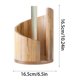 thumbnail image 3 of Soporte de madera natural para toallas de papel de sobremesa: soporte de hierro resistente con base redonda, fácil de abrir con una sola mano para usar en la cocina o el baño., 3 of 6
