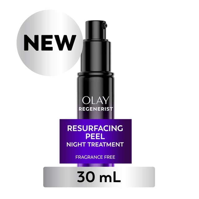Olay Regenerist Glycolic Acid Night Peel, Exfoliating & Renewal Treatment , AHA, Resurfacing, Smooth Texture, Brighten Skin Tone, Reduce Fine Lines, Lightweight Night Serum for Radiant