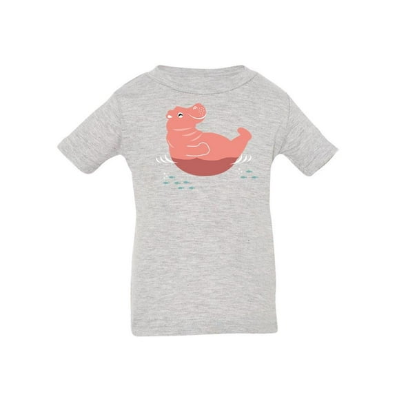 Cute Hippo On The Water T-Shirt Infant -Image by Shutterstock,  6 Months