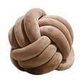 thumbnail image 1 of DOLITY Soft Knot Ball Pillow Round Handmade Throw Pillow for Office Living Room brown, 1 of 9