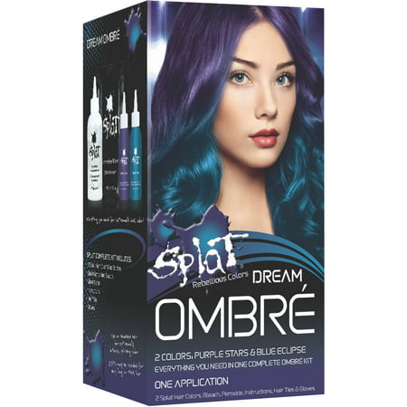 Splat 30 Wash Semi-Permanent Hair Dye Kit Ombre (Best Semi Permanent Purple Hair Dye)